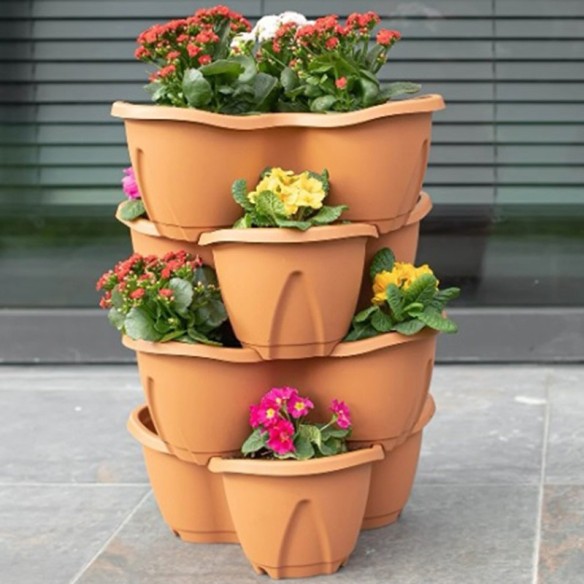 Тройна саксия за цветя Pamukkale 12.5 л PKS3 SERINOVA ➤ топ цена ➤ dshome.bg