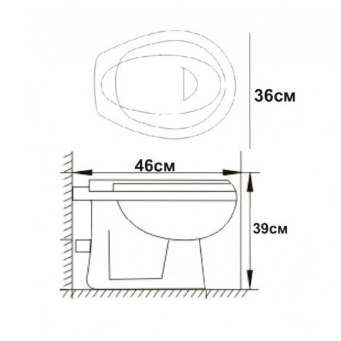 Тоалетна чиния със задно оттичане INTER CERAMIC ➤ топ цена ➤ dshome.bg