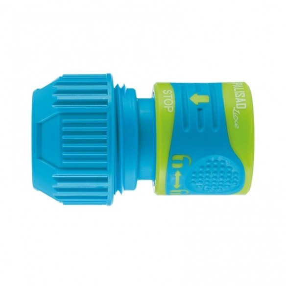 Съединител за маркуч 1/2"-3/4", аквастоп, двукомпонентен PALISAD LUXE ➤ топ цена ➤ dshome.bg