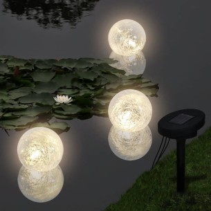 Плуващи соларни LED лампи – сфери за басейн – 3 бр. 2