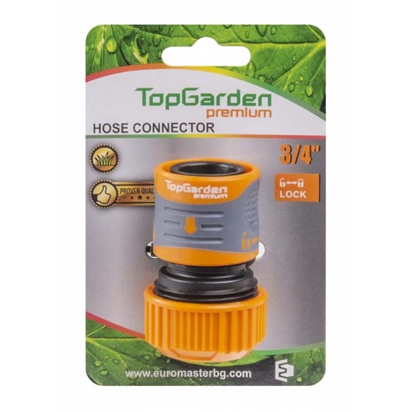 Накрайник за маркуч 3/4" без стопер със заключване TopGarden ➤ топ цена ➤ dshome.bg