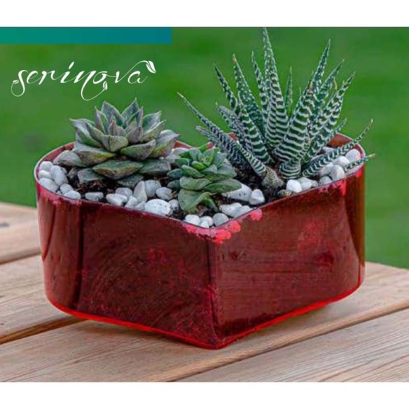 Кашпа сърце 21x15.8x8.6 см 1.7 л SERINOVA ➤ топ цена ➤ dshome.bg