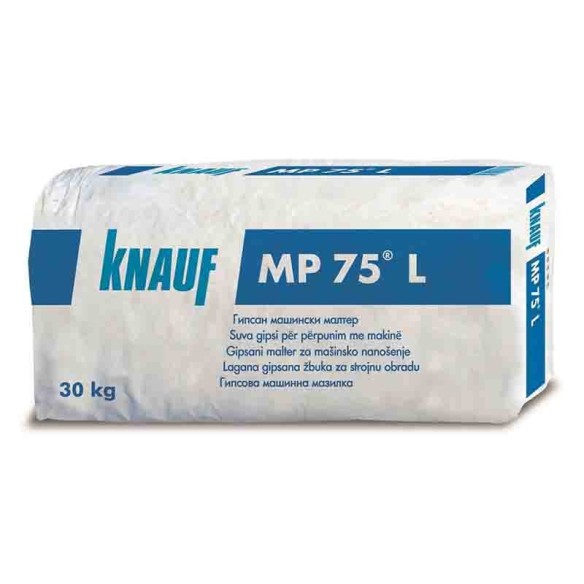 Лека гипсова мазилка за машинно нанасяне 30 кг MP75 L KNAUF ➤ топ цена ➤ dshome.bg