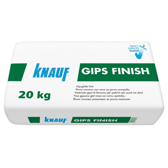 Фина гипсова шпакловка 20 кг Gips Finish KNAUF ➤ топ цена ➤ dshome.bg