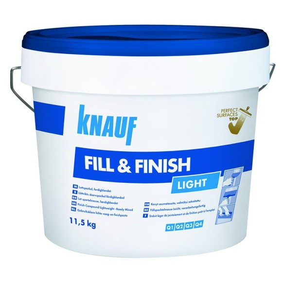 Универсален готов фугопълнител и шпакловка 20 кг Fill&Finish KNAUF ➤ топ цена ➤ dshome.bg