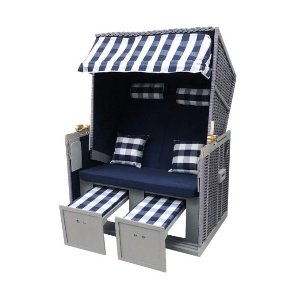 Двоен плажен шезлонг 118x78x159 см Strandkorb HOME DECOR ➤ топ цена ➤ dshome.bg