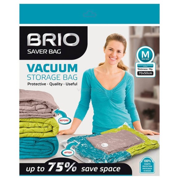 Вакуумен плик за дрехи M 70x50 см BRIO ➤ топ цена ➤ dshome.bg
