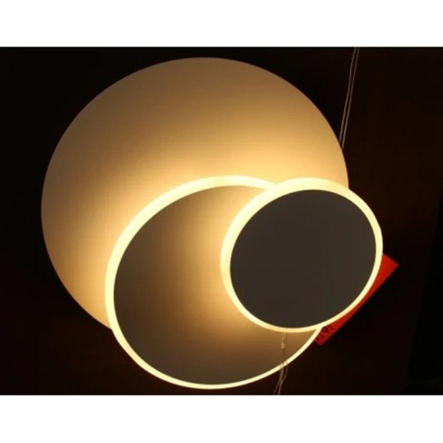 Стенен аплик Тройна окръжност бял мат DREAM LIGHTS ➤ топ цена ➤ dshome.bg