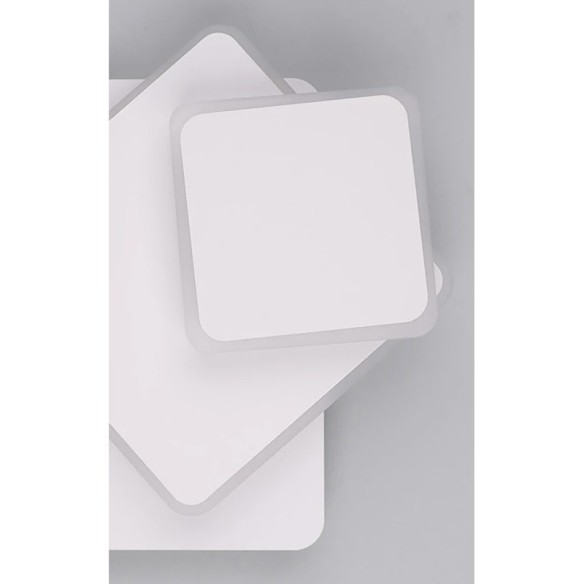 Стенен аплик Троен квадрат бял мат DREAM LIGHTS ➤ топ цена ➤ dshome.bg