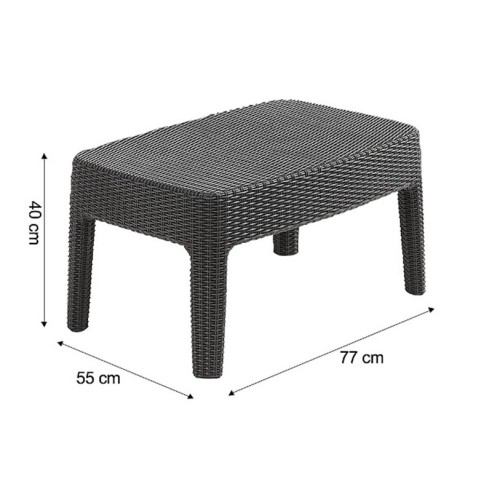 Градински комплект от PVC ратан 4 части set 2 Tarifa ALLIBERT ➤ топ цена ➤ dshome.bg