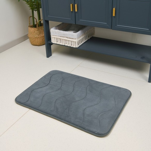 Постелка за баня с Memory пяна 50x70 см сива INTER CERAMIC ➤ топ цена ➤ dshome.bg