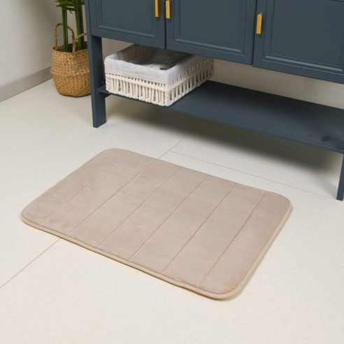 Постелка за баня с Memory пяна бежова ICSC 186 INTER CERAMIC ➤ топ цена ➤ dshome.bg