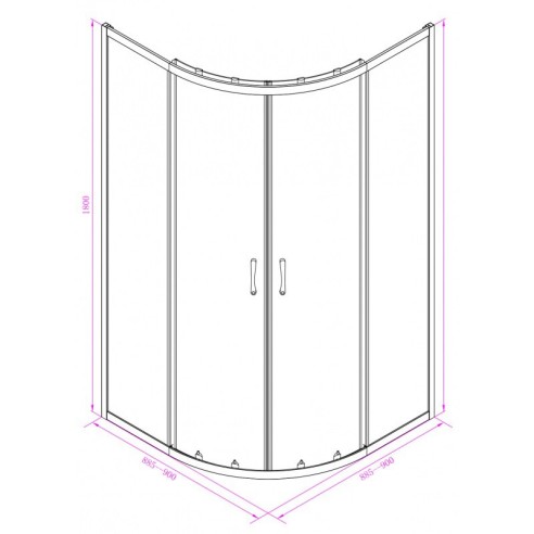 Душ кабина Лято 90x90 см INTER CERAMIC ➤ топ цена ➤ dshome.bg