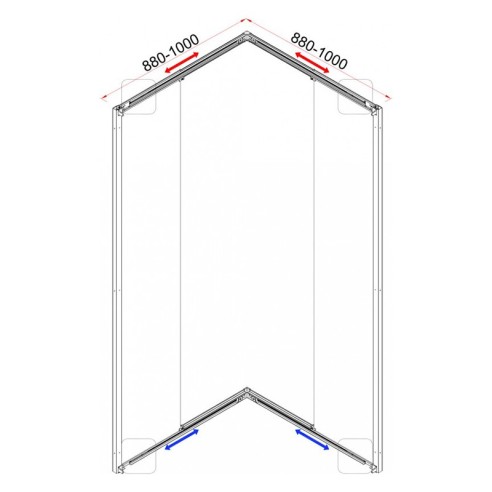 Регулируема душ кабина матирано стъкло ICS 788FC NANO INTER CERAMIC ➤ топ цена ➤ dshome.bg