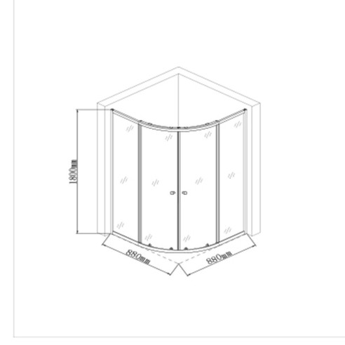 Душ кабина 90x90 см SW-855M FORMA VITA ➤ топ цена ➤ dshome.bg