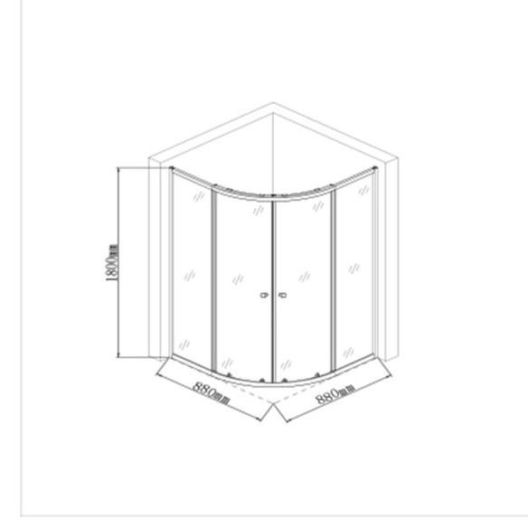 Душ кабина 90x90 см SW-855M FORMA VITA ➤ топ цена ➤ dshome.bg