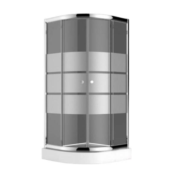 Душ кабина 90x90 см прозрачно стъкло с декор 7011-1D FORMA VITA ➤ топ цена ➤ dshome.bg