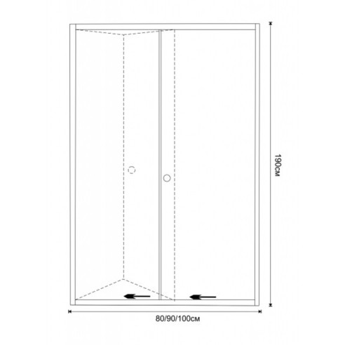 Параван за баня 90x190 см ICS 90/20 INTER CERAMIC ➤ топ цена ➤ dshome.bg