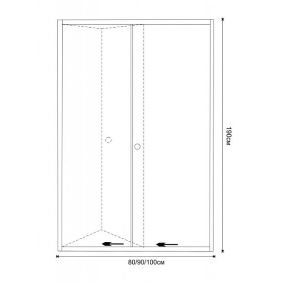 Параван за баня 90x190 см ICS 90/20 INTER CERAMIC ➤ топ цена ➤ dshome.bg