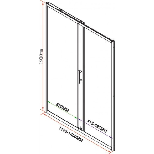 Регулируем параван за баня ICS 119G/120 INTER CERAMIC ➤ топ цена ➤ dshome.bg