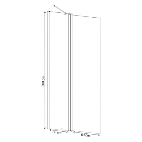 Параван за баня 80x200 см ICS 122G INTER CERAMIC ➤ топ цена ➤ dshome.bg