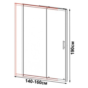 Регулируем параван за баня ICS 118/140 New INTER CERAMIC ➤ топ цена ➤ dshome.bg 2