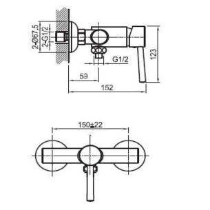 Стенен Смесител за душ Phoenix-N FAYANS ➤ топ цена ➤ dshome.bg 2