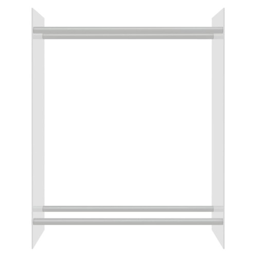 Стойка за дърва, прозрачна, 80x35x100 см, закалено стъкло