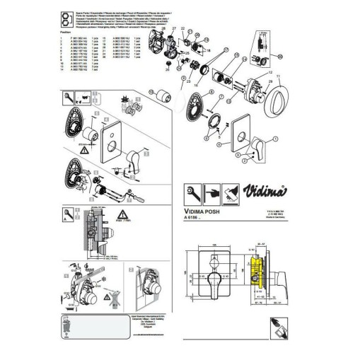 Вграден смесител за вана/душ Posh VIDIMA