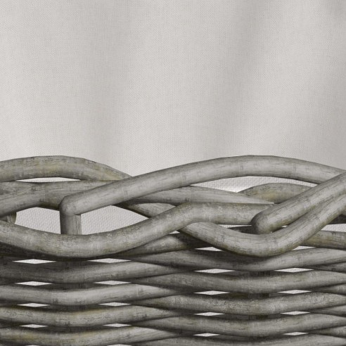 Кошница за дърва за огрев с дръжки 60x40x28 см сива върба