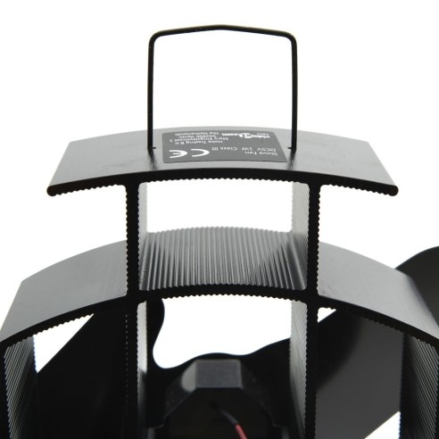 Вентилатор за печка за топъл въздух, 2 перки, черен