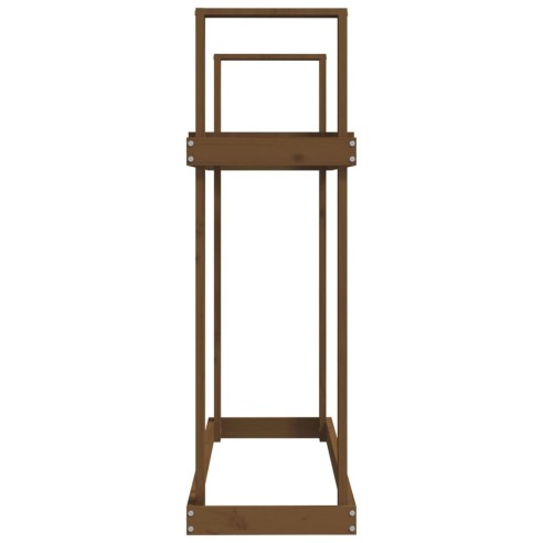 Поставка дърва за огрев меденокафява 110x35x108,5 см бор масив