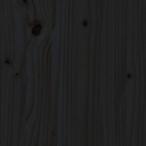 Поставка за дърва за огрев, черна, 110x35x108,5 см, бор масив