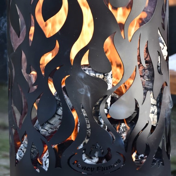 Esschert Design Огнище Flames, въглеродна стомана, черно, FF408