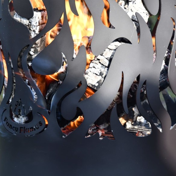 Esschert Design Огнище Flames, въглеродна стомана, черно, FF408