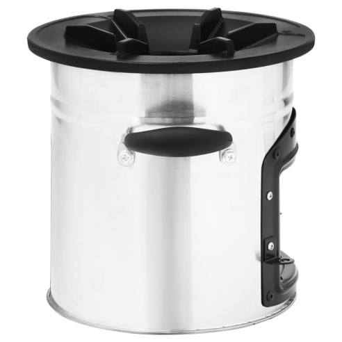 Къмпинг печка на дърва, сребриста, 45,5x33x25,5 см, стомана