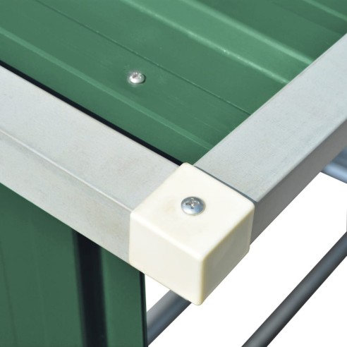 Навес за дърва, поцинкована стомана, 163x83x154 см, зелен