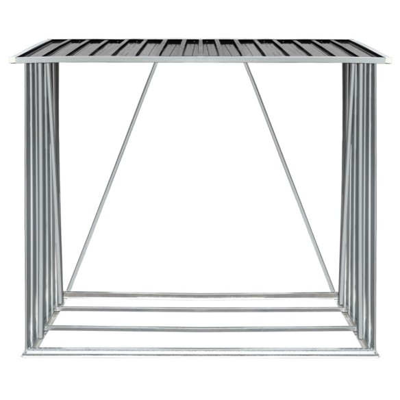 Навес за дърва, поцинкована стомана, 163x83x154 см, антрацит