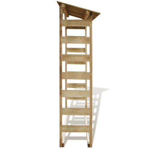 Навес за дърва за огрев, 150x44x176 cм, импрегниран бор