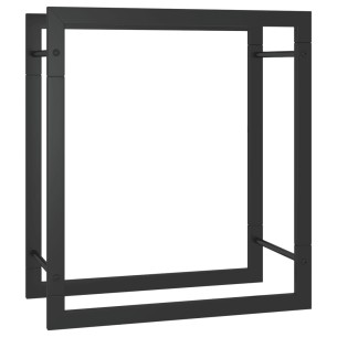 Стойка за дърва за огрев, черен мат, 50x28x56 см, стомана 2