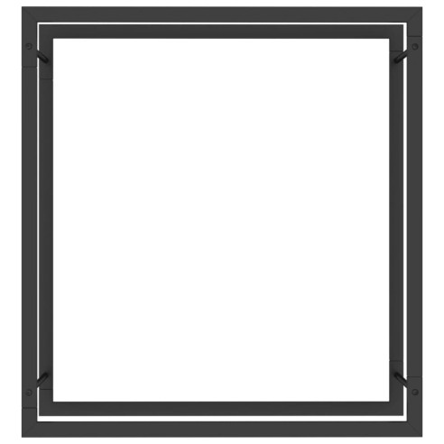 Стойка за дърва за огрев, черен мат, 80x28x86 см, стомана