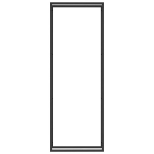 Стойка за дърва за огрев, черен мат, 80x28x222 см, стомана