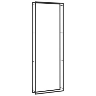 Стойка за дърва за огрев, черен мат, 110x28x312 см, стомана 2