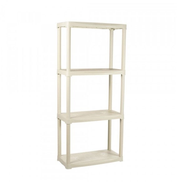 Стелаж 60х30х133 см бежов PVC 4x20 кг ➤ топ цена ➤ dshome.bg