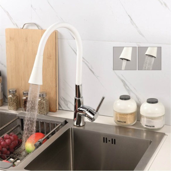 Смесител за кухня Havana White INTER CERAMIC ➤ топ цена ➤ dshome.bg