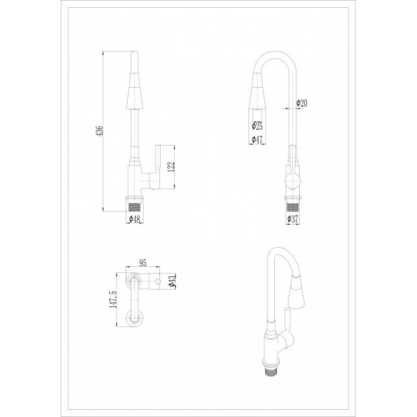 Смесител за кухня Havana White INTER CERAMIC ➤ топ цена ➤ dshome.bg