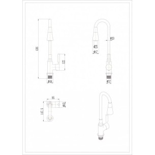 Смесител за кухня Havana Grey INTER CERAMIC ➤ топ цена ➤ dshome.bg 2