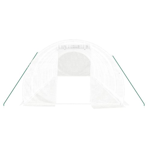 Оранжерия със стоманена рамка бяла 24 м² 8x3x2 м