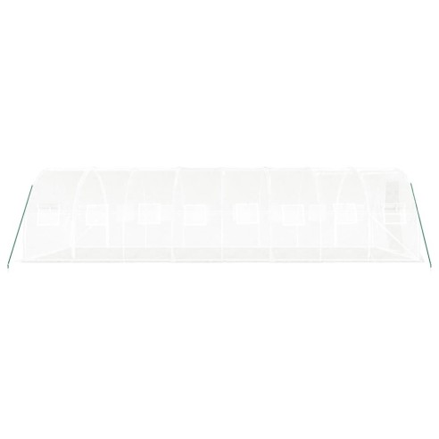 Оранжерия със стоманена рамка бяла 24 м² 8x3x2 м