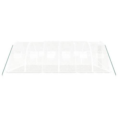 Оранжерия със стоманена рамка бяла 24 м² 6x4x2 м